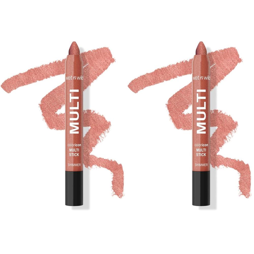 wet n wild Color Icon Cream Eyeliner Eyeshadow Multi-Stick, Moisturizing, Nourishing Velvety Cream-to-Powder Buildable & Blendable Formula, Cruelty-Free & Vegan – Champagne Room(Born To Flirt)
