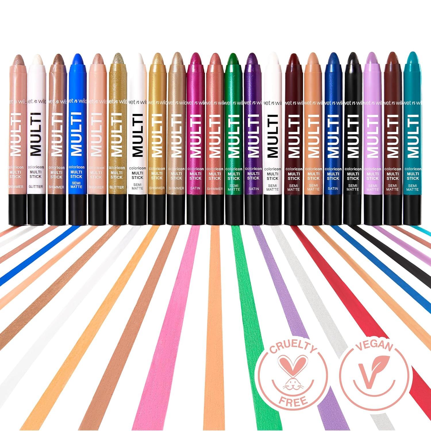 wet n wild Color Icon Cream Eyeliner Eyeshadow Multi-Stick, Moisturizing, Nourishing Velvety Cream-to-Powder Buildable & Blendable Formula, Cruelty-Free & Vegan – Champagne Room(Born To Flirt)