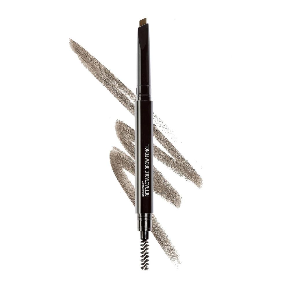 wet n wild Ultimate Eyebrow Retractable Definer Pencil, Medium Brown, Dual-Sided Brow Brush, Fine Tip, Shapes, Defines, Fills Brow Makeup(Ash Brown)