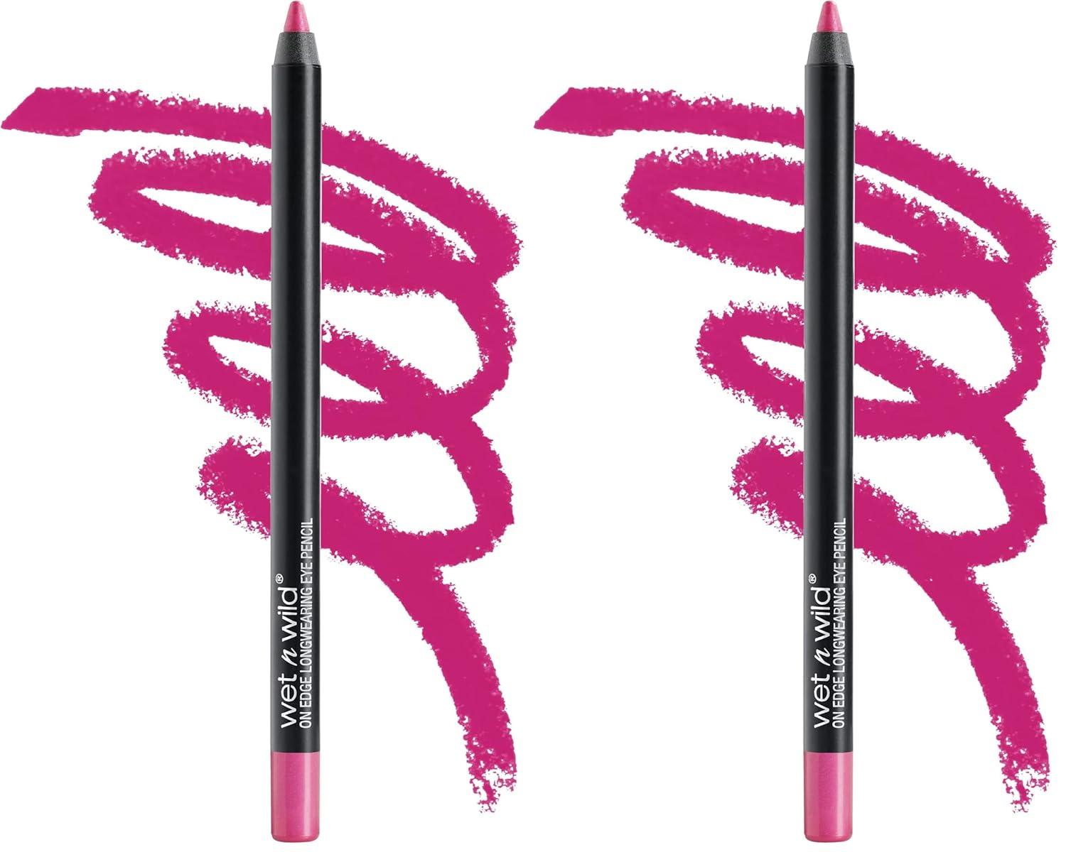 wet n wild Eyeliner Pencil On Edge Longwearing Eye Liner, Long Lasting, Smudge Proof, Fade Resistant, Highly Pigmented, Creamy Smooth Soft Gliding, Shock Therapy, Pink(Shock Therapy)
