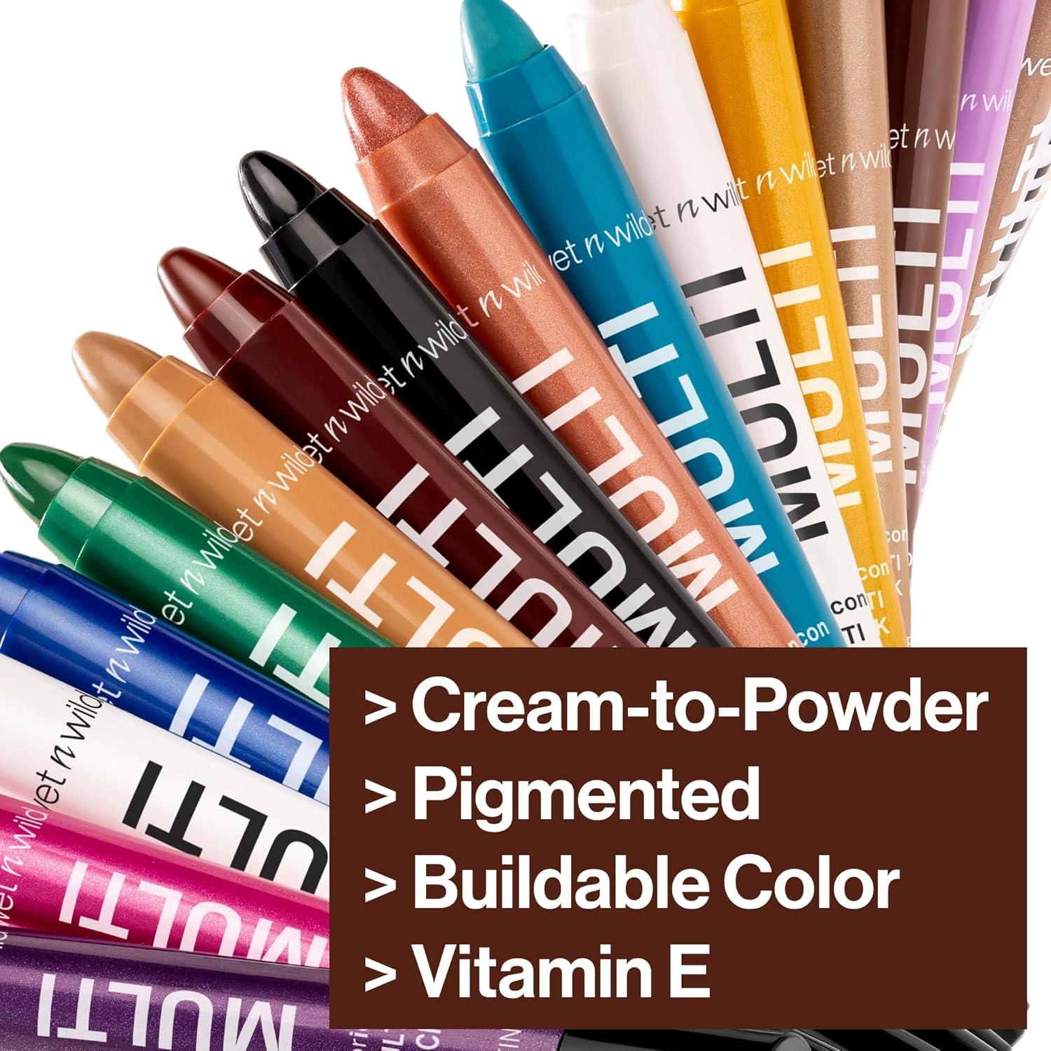 wet n wild Color Icon Cream Eyeliner Eyeshadow Multi-Stick, Moisturizing, Nourishing Velvety Cream-to-Powder Buildable & Blendable Formula, Cruelty-Free & Vegan – Champagne Room(Cheat Day)