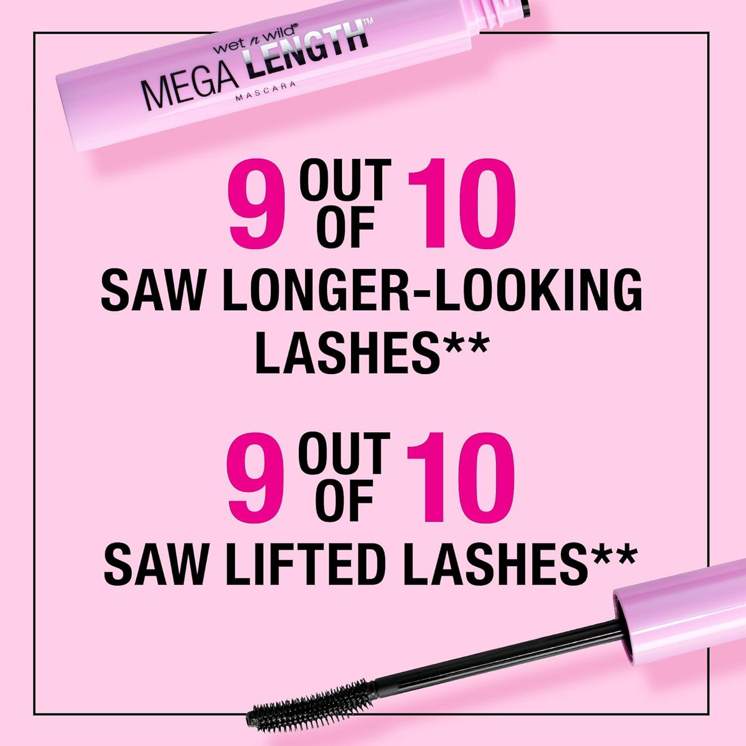 wet n wild Mascara – Lengthening, Vitamin E Enriched, Precision Comb Brush, Cruelty-Free, Gluten-Free, Sulfate-Free & Vegan – Very Black(Very Black)