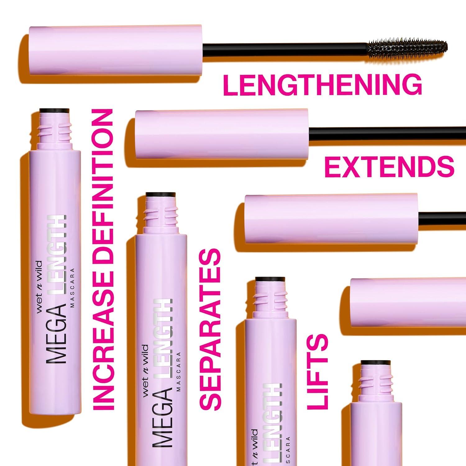 wet n wild Mascara – Lengthening, Vitamin E Enriched, Precision Comb Brush, Cruelty-Free, Gluten-Free, Sulfate-Free & Vegan – Very Black(Very Black)