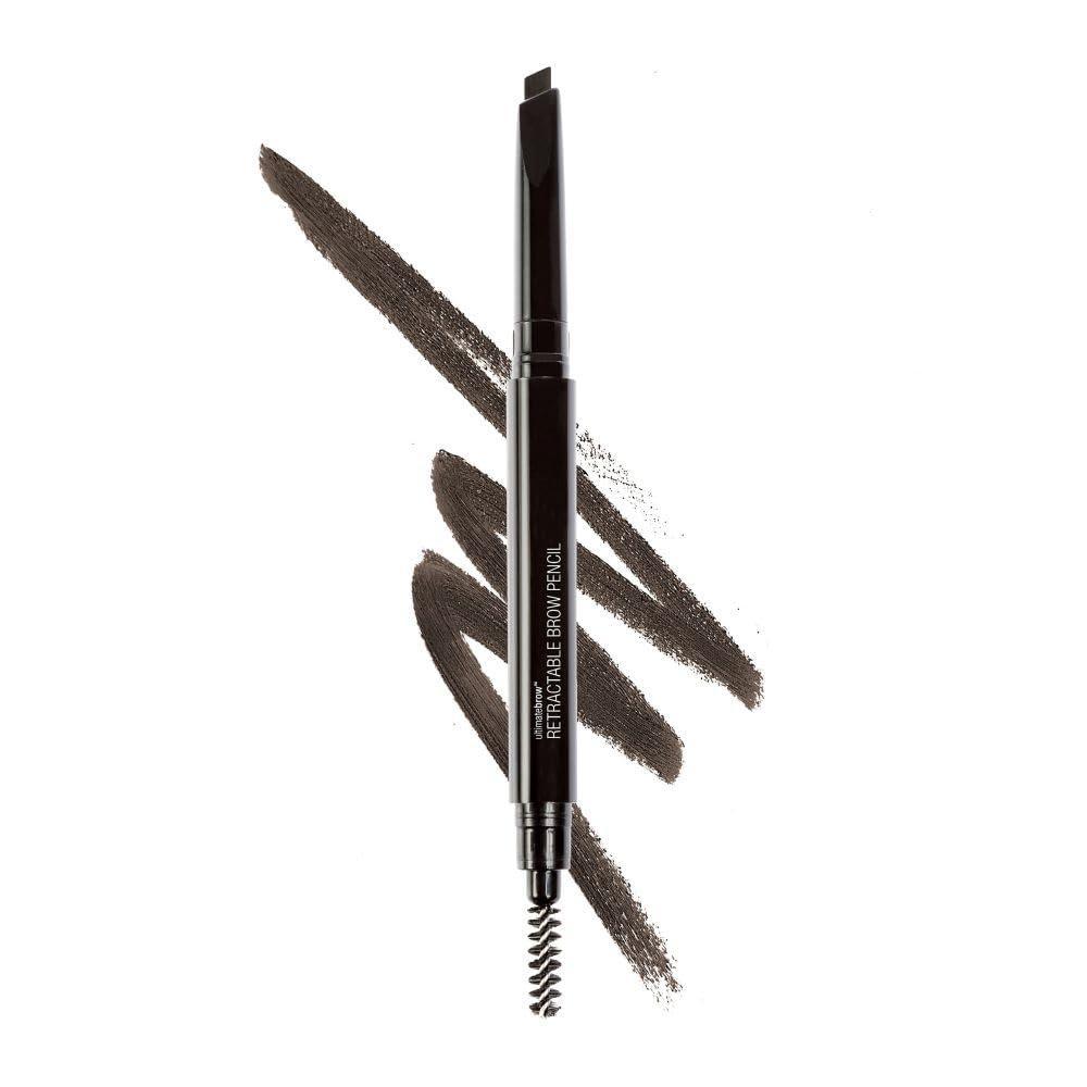 wet n wild Ultimate Eyebrow Retractable Definer Pencil, Medium Brown, Dual-Sided Brow Brush, Fine Tip, Shapes, Defines, Fills Brow Makeup(Dark Brown)