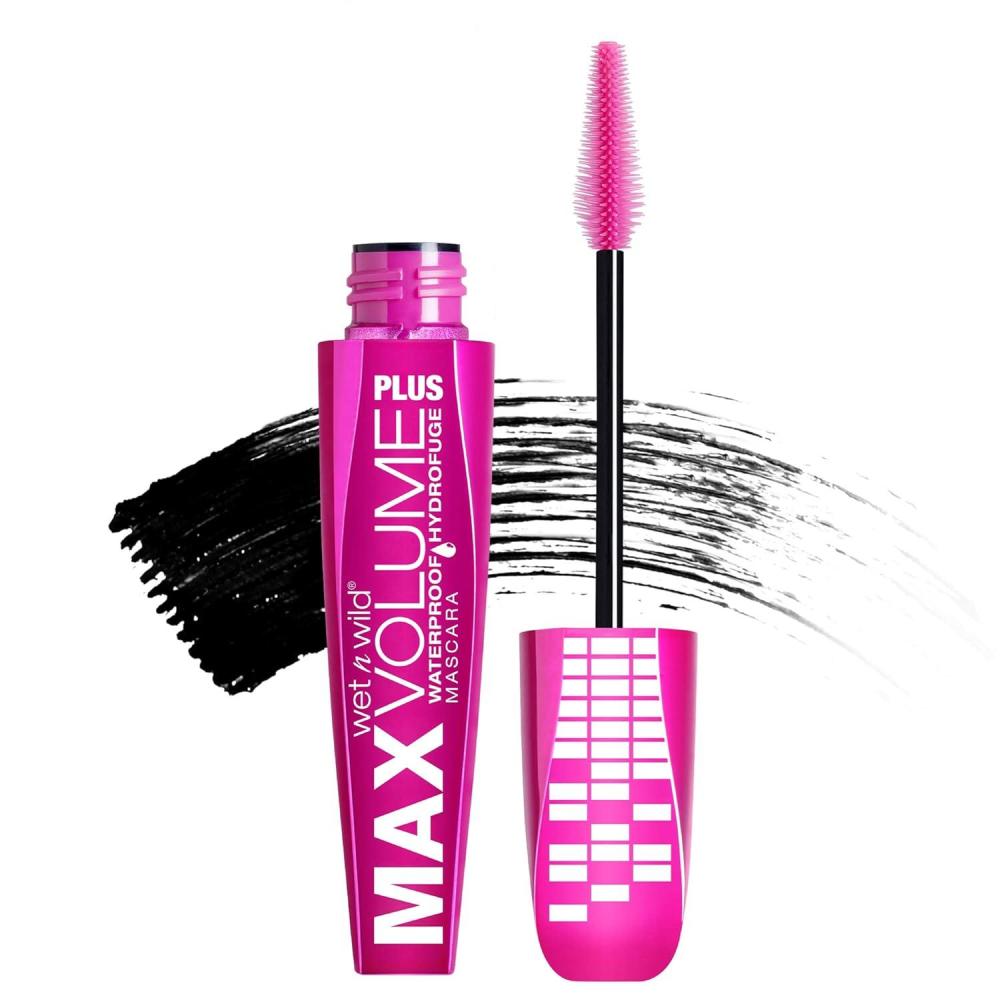 wet n wild Max Volume Plus Waterproof Mascara – Amp’d Black(Black)
