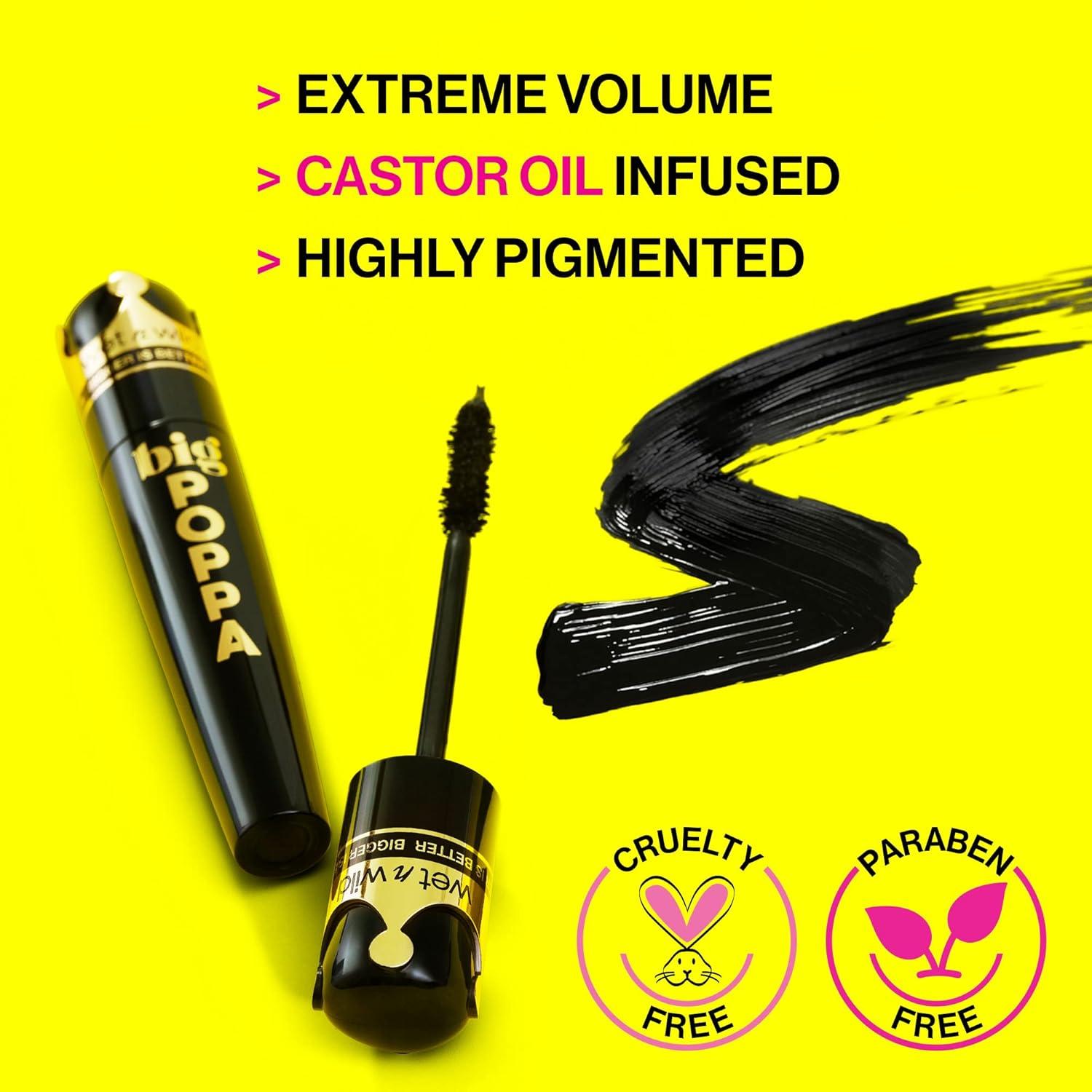 wet n wild So Defined Mascara, Volumizing & Lengthining with a Buildable Castor Oil-Infused Formula, Long-Lasting Clump-Free Application for Visibly lifted lashes, Vegan & Cruelty-Free – BLACK(Blackest Black)