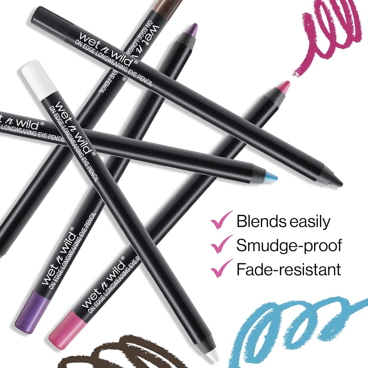 wet n wild Eyeliner Pencil On Edge Longwearing Eye Liner, Long Lasting, Smudge Proof, Fade Resistant, Highly Pigmented, Creamy Smooth Soft Gliding, Shock Therapy, Pink(Brown)