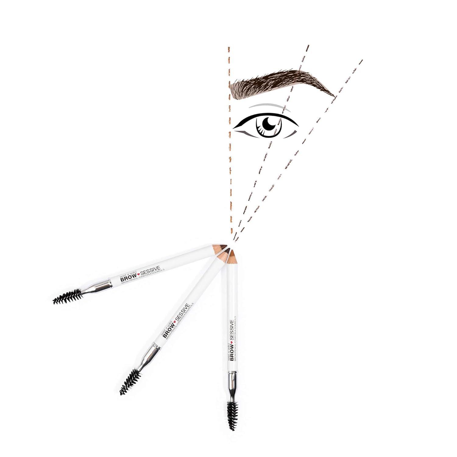 wet n wild Brow-Sessive Brow Pencil, Ultra-Precise Dual Ended Spoolie Brush for Perfect Buildable Blendable Shaping, Natural Lasting Shades for Every Brow, Cruelty-Free & Vegan – Dark Brown(Packaged)(Dark Brown(Packaged))