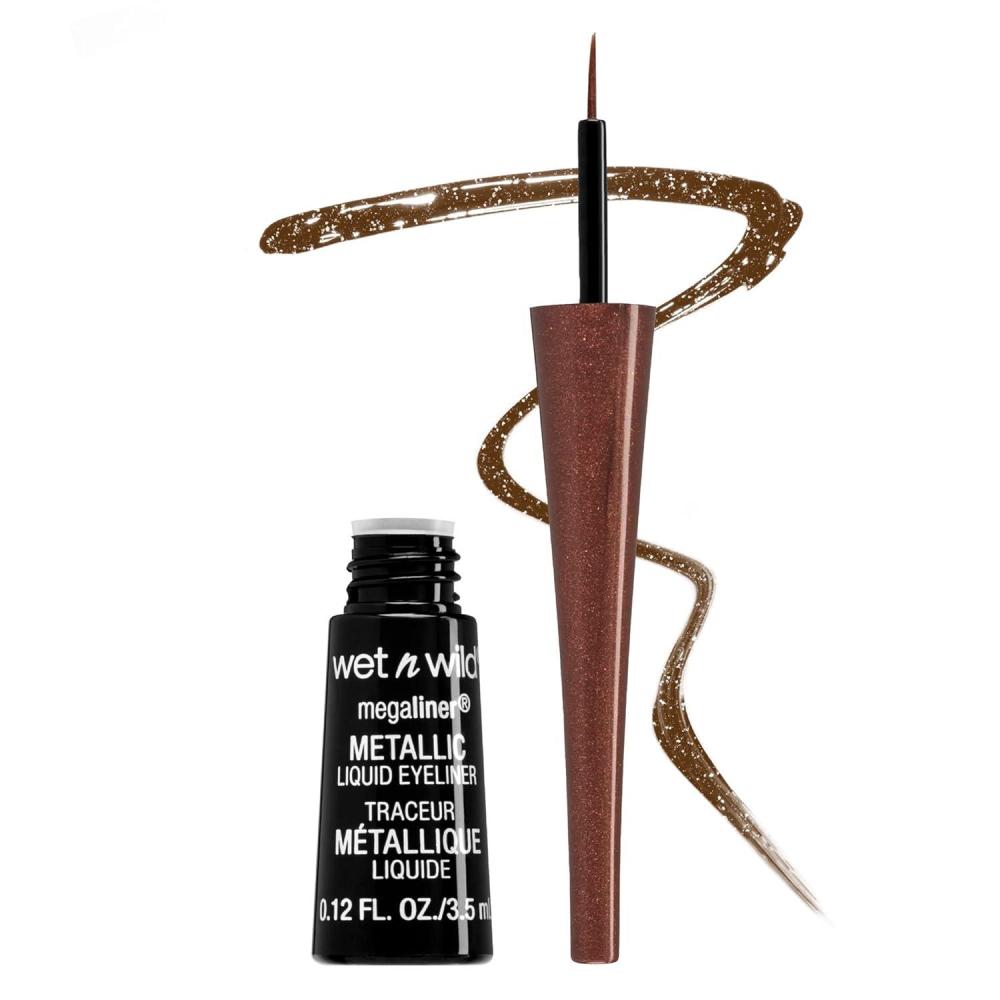 wet n wild MegaLiner Liquid Eyeliner – Black(Metallic Brown)