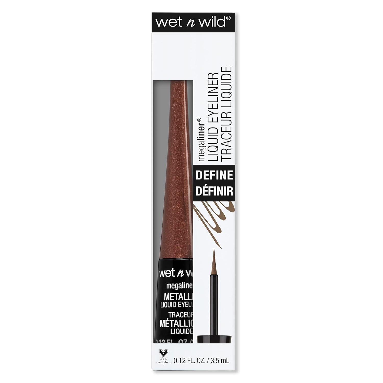 wet n wild MegaLiner Liquid Eyeliner – Black(Metallic Brown)