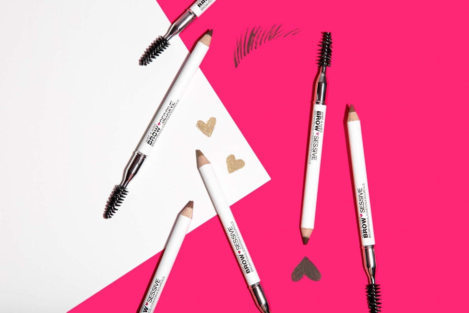 wet n wild Brow-Sessive Brow Pencil, Ultra-Precise Dual Ended Spoolie Brush for Perfect Buildable Blendable Shaping, Natural Lasting Shades for Every Brow, Cruelty-Free & Vegan – Dark Brown(Packaged)(Medium Brown(Packaged))