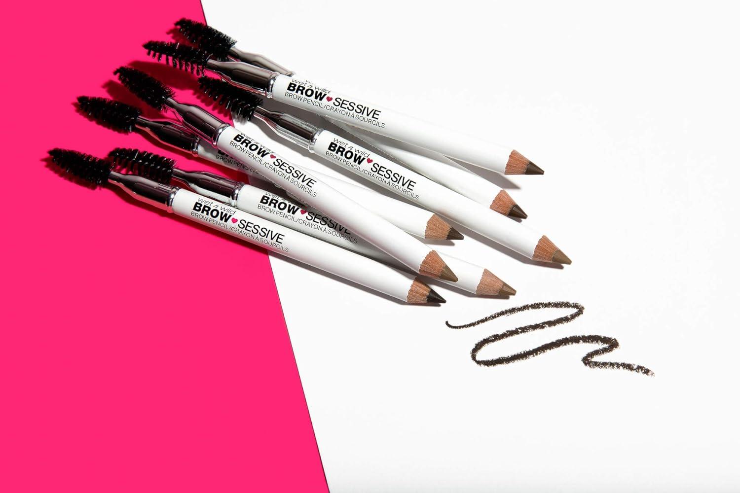 wet n wild Brow-Sessive Brow Pencil, Ultra-Precise Dual Ended Spoolie Brush for Perfect Buildable Blendable Shaping, Natural Lasting Shades for Every Brow, Cruelty-Free & Vegan – Dark Brown(Packaged)(Medium Brown(Packaged))