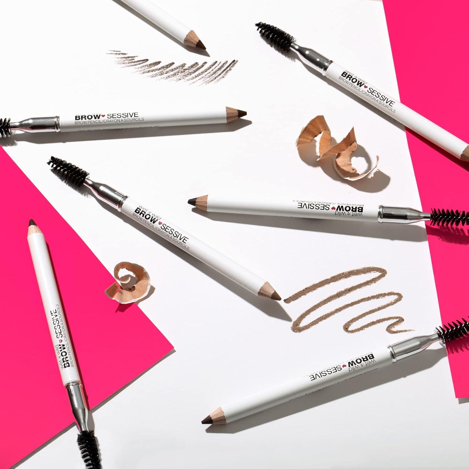wet n wild Brow-Sessive Brow Pencil, Ultra-Precise Dual Ended Spoolie Brush for Perfect Buildable Blendable Shaping, Natural Lasting Shades for Every Brow, Cruelty-Free & Vegan – Dark Brown(Packaged)(Medium Brown(Packaged))