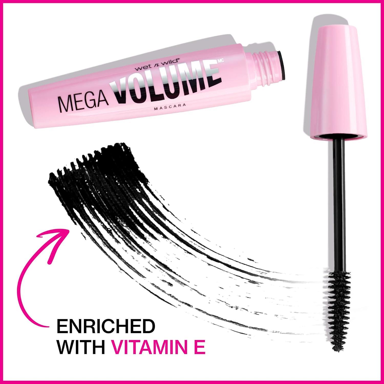 wet n wild Mascara – Lengthening, Vitamin E Enriched, Precision Comb Brush, Cruelty-Free, Gluten-Free, Sulfate-Free & Vegan – Very Black(Black)