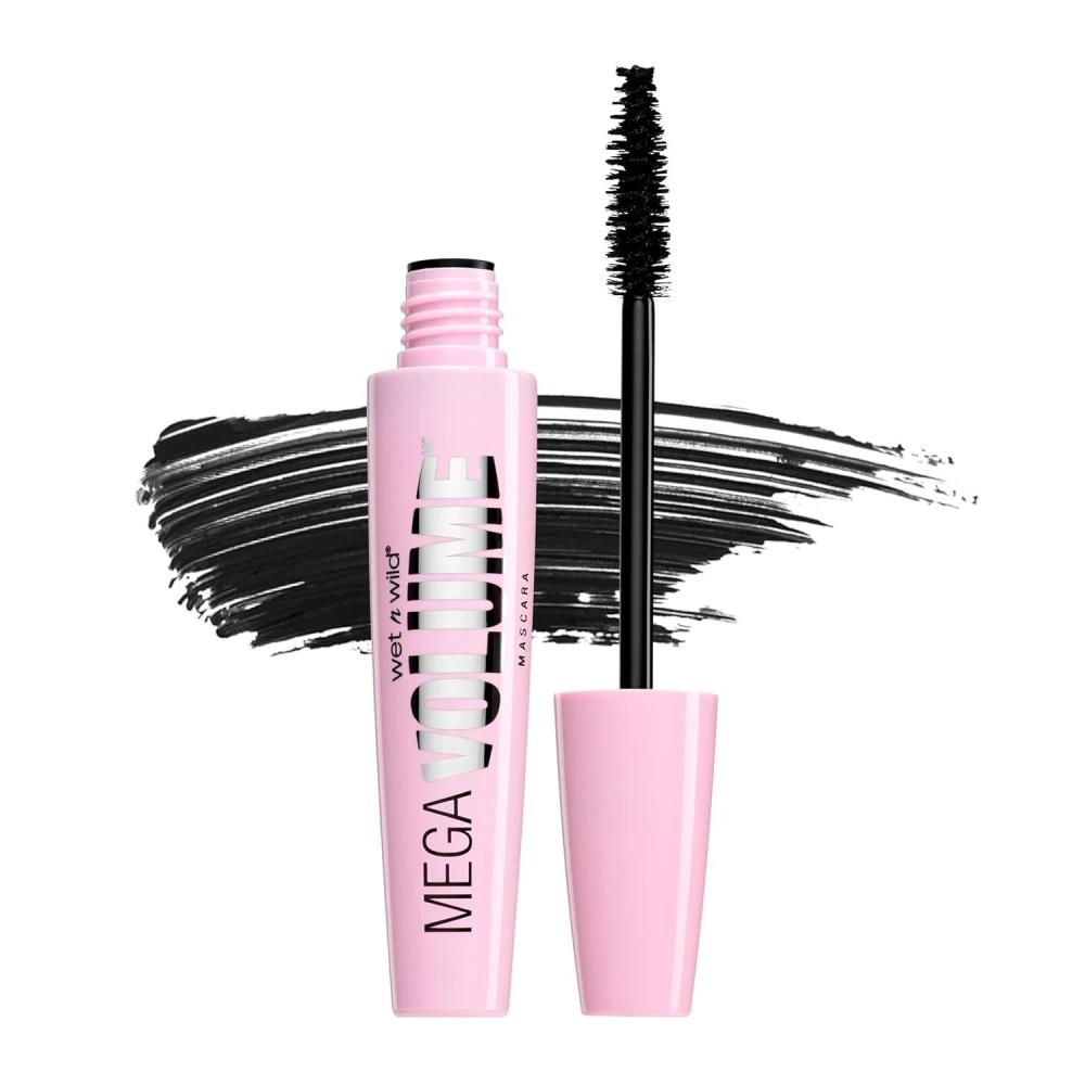 wet n wild Mascara Mega Volume – Volumizing, Waterproof, Smudge-Resistant, Cruelty-Free, Gluten-Free, Sulfate-Free & Vegan – Very Black(Very Black – Waterproof)
