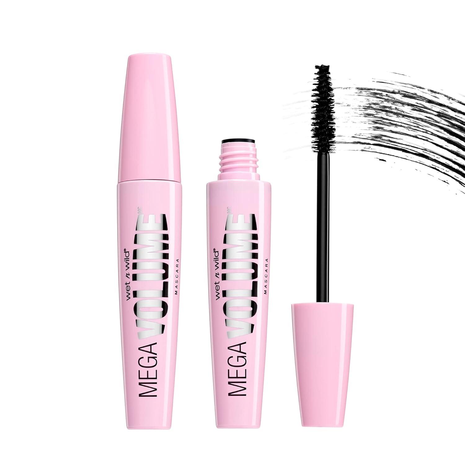 wet n wild Mascara Mega Volume – Volumizing, Waterproof, Smudge-Resistant, Cruelty-Free, Gluten-Free, Sulfate-Free & Vegan – Very Black(Very Black – Waterproof)