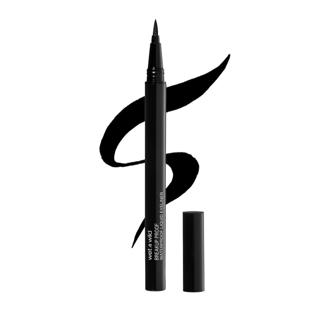 wet n wild Mega Last Breakup Proof Liquid Eyeliner – Ultra-Fine Brush, Waterproof, 16-Hour Long-Lasting Wear – Cruelty-Free & Vegan – Brown(Black)