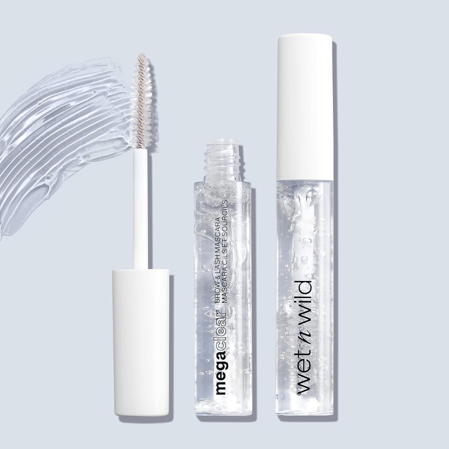 wet n wild Mega Clear Brow & Lash Mascara – Sculpts Brows, Defines Lashes, Conditioning with Soy Protein & ProVitamin B5, Primer & Top Coat, Cruelty-Free & Vegan – Clear(Clear)