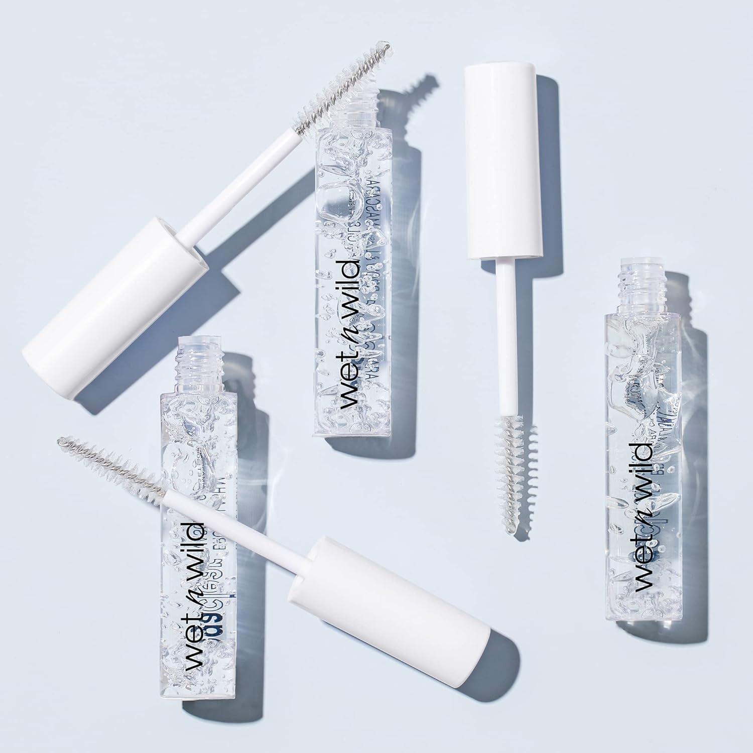 wet n wild Mega Clear Brow & Lash Mascara – Sculpts Brows, Defines Lashes, Conditioning with Soy Protein & ProVitamin B5, Primer & Top Coat, Cruelty-Free & Vegan – Clear(Clear)
