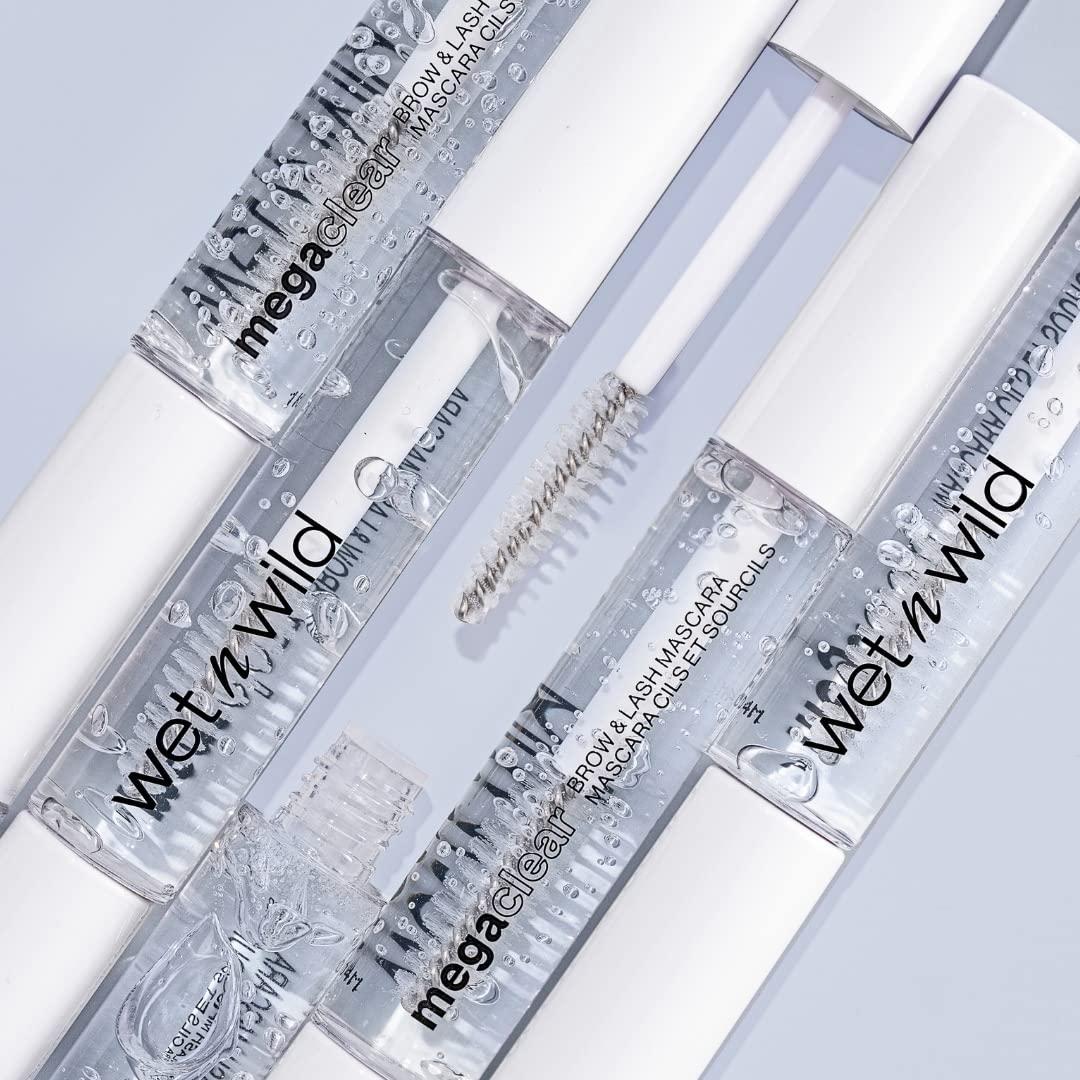 wet n wild Mega Clear Brow & Lash Mascara – Sculpts Brows, Defines Lashes, Conditioning with Soy Protein & ProVitamin B5, Primer & Top Coat, Cruelty-Free & Vegan – Clear(Clear)