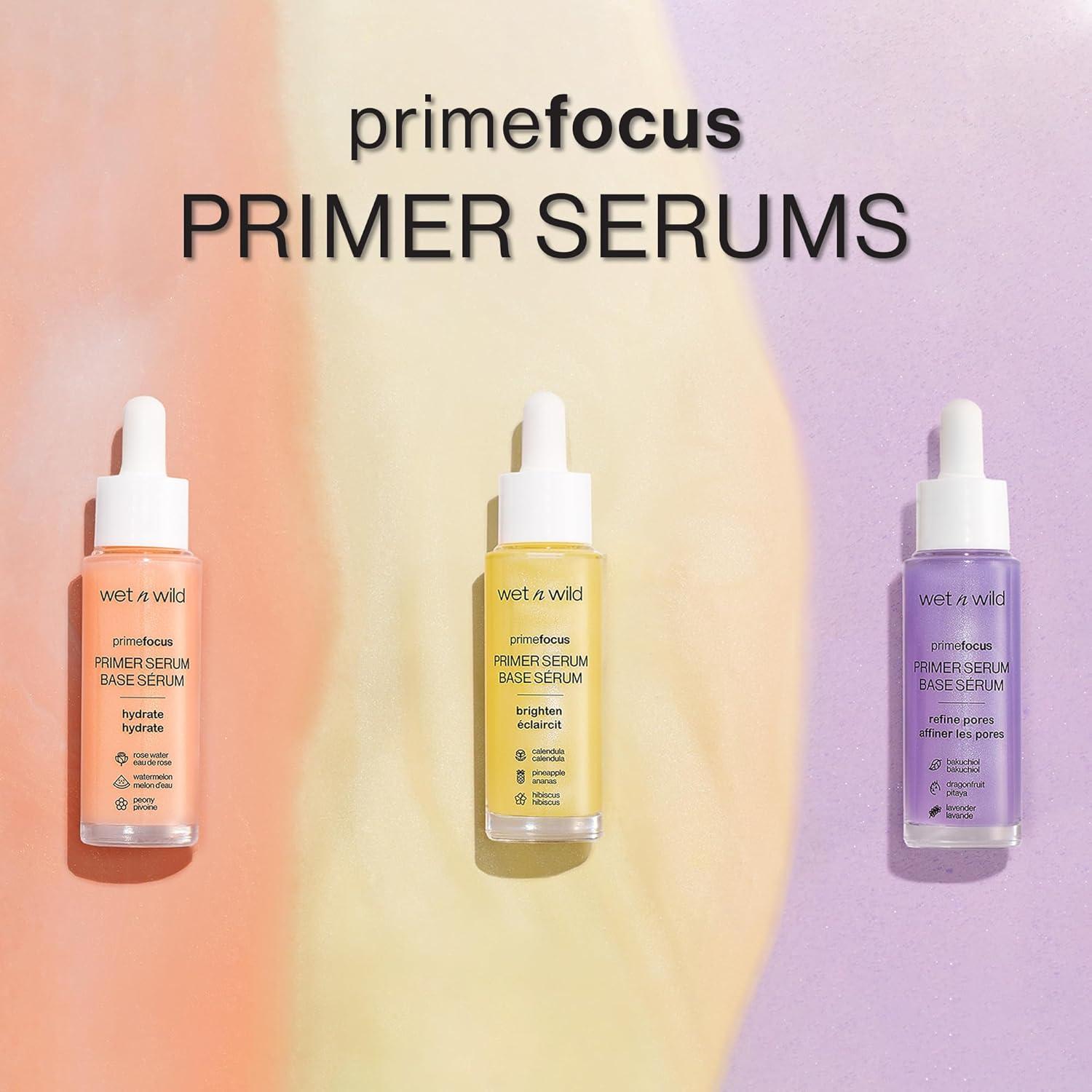 wet n wild Prime Focus Facial Serum Primer Makeup Extending, Hydrating Face Skin Care Product, Reduces Fine Lines And Wrinkles, For Repairing Dry Skin, Retinol Alternative(Orange)