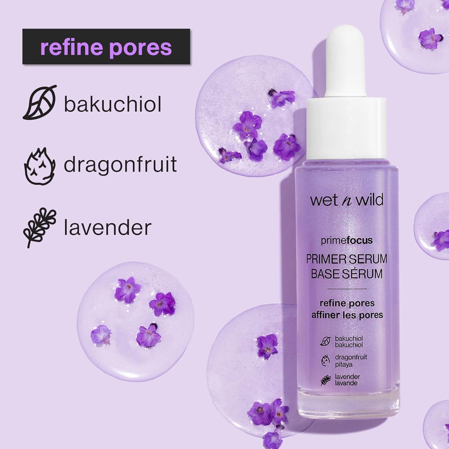 wet n wild Prime Focus Facial Serum Primer Makeup Extending, Hydrating Face Skin Care Product, Reduces Fine Lines And Wrinkles, For Repairing Dry Skin, Retinol Alternative(Orange)
