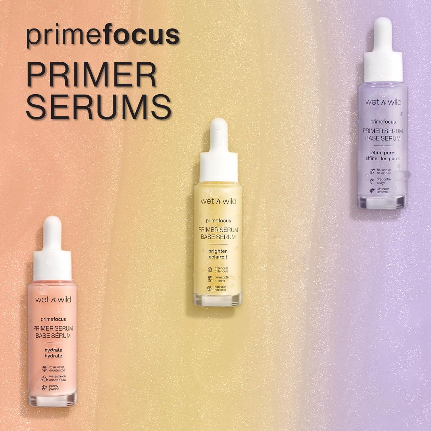 wet n wild Prime Focus Facial Serum Primer Makeup Extending, Hydrating Face Skin Care Product, Reduces Fine Lines And Wrinkles, For Repairing Dry Skin, Retinol Alternative(Orange)
