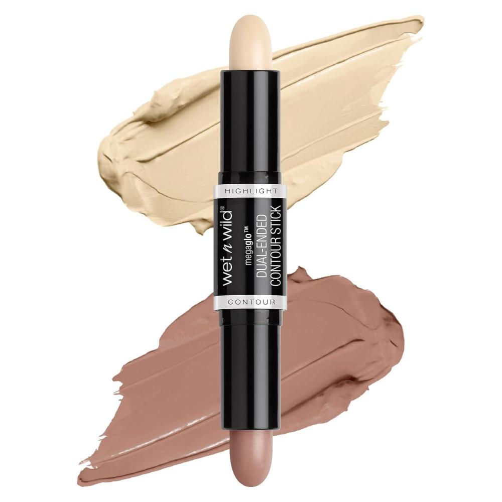 wet n wild MegaGlo Dual-Ended Contour Stick, Light Medium, Cruelty-Free(Light/Medium)