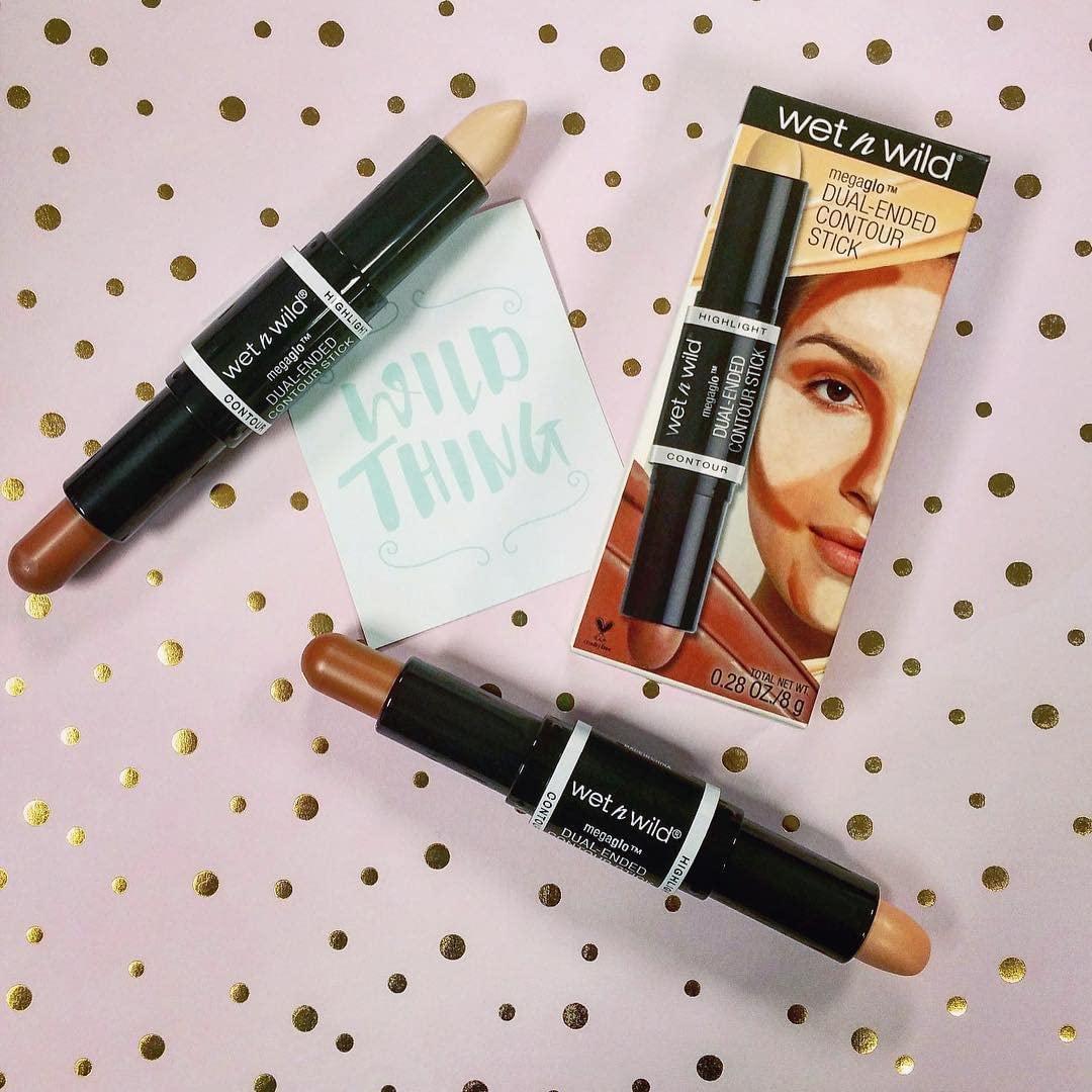 wet n wild MegaGlo Dual-Ended Contour Stick, Light Medium, Cruelty-Free(Light/Medium)