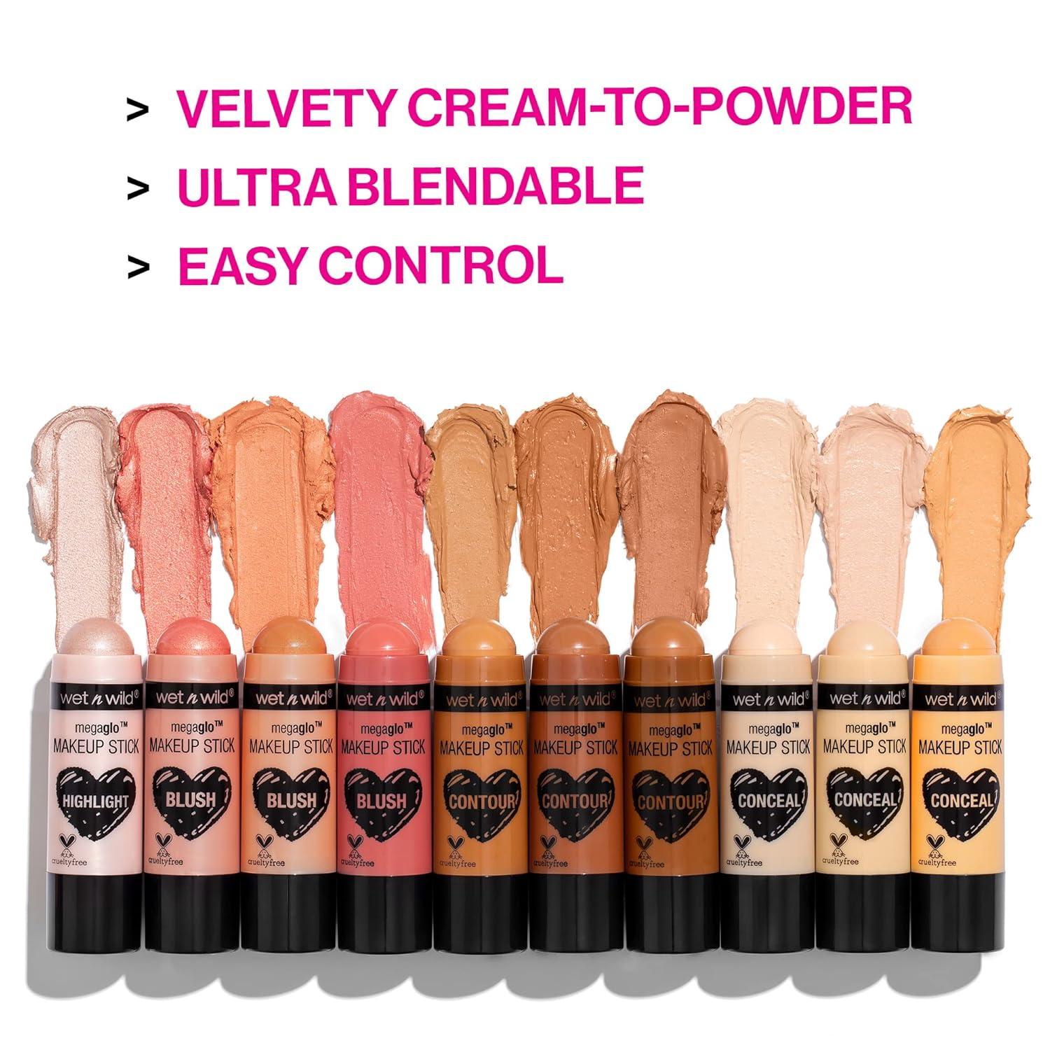 wet n wild MegaGlo Makeup Stick, Buildable Color, Versatile Use, Cruelty-Free & Vegan – Where’s Walnut(Glitzed Spell)