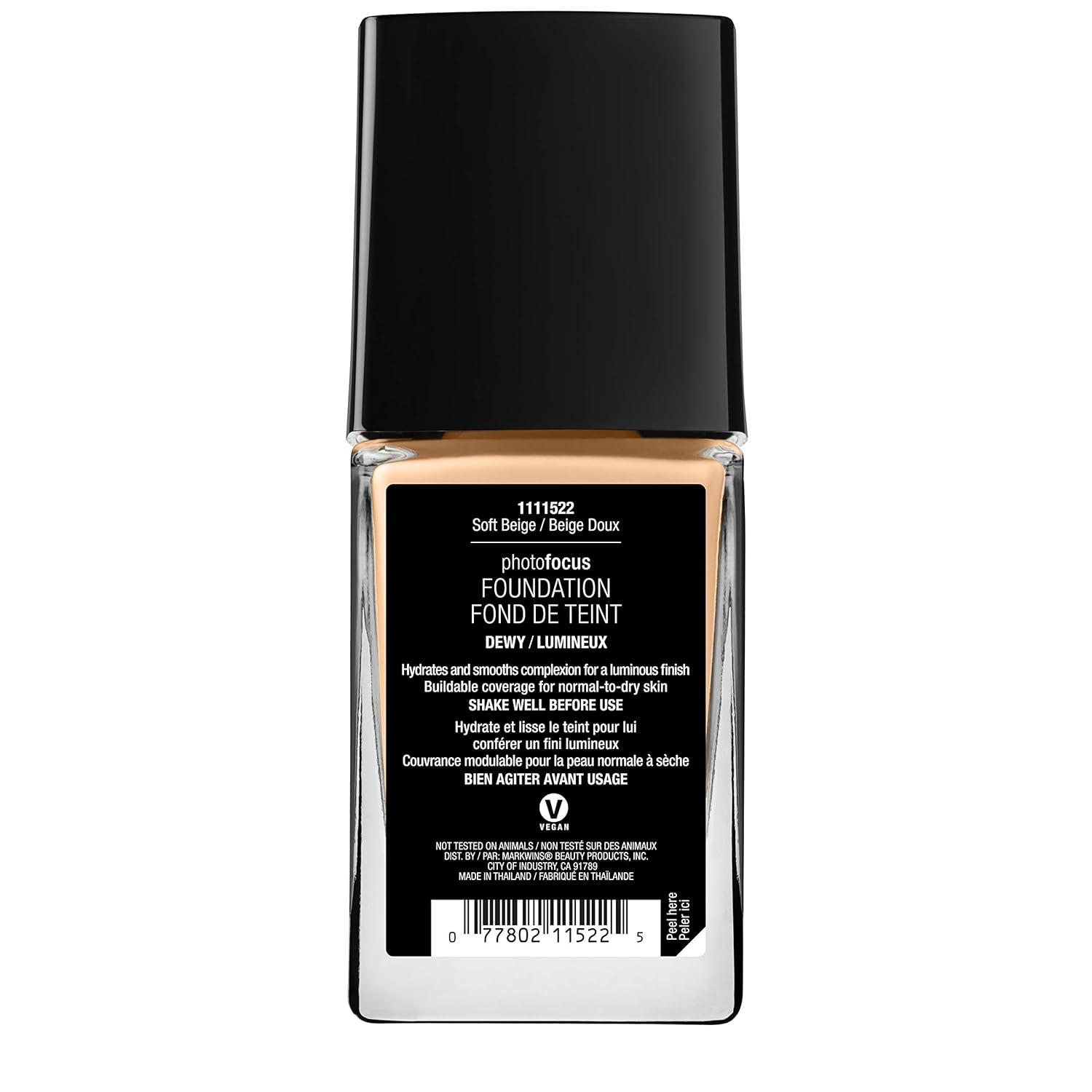 wet n wild Photo Focus Dewy Liquid Foundation Makeup, Soft Beige (Packaging May vary)(Soft Beige)