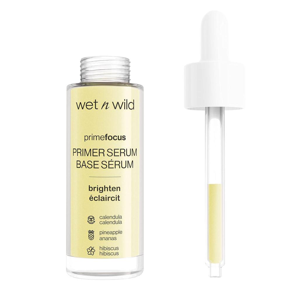 wet n wild Prime Focus Facial Serum Primer Makeup Extending, Hydrating Face Skin Care Product, Reduces Fine Lines And Wrinkles, For Repairing Dry Skin, Retinol Alternative(Brighten)