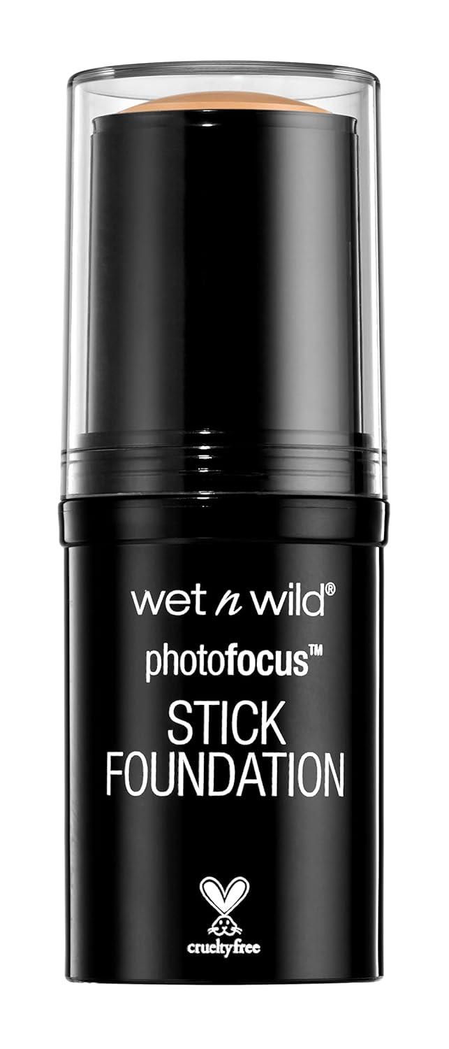 wet n wild Photo Focus Matte Foundation Stick Makeup, Shell Ivory | Vegan & Cruelty-Free(Buff Beige)