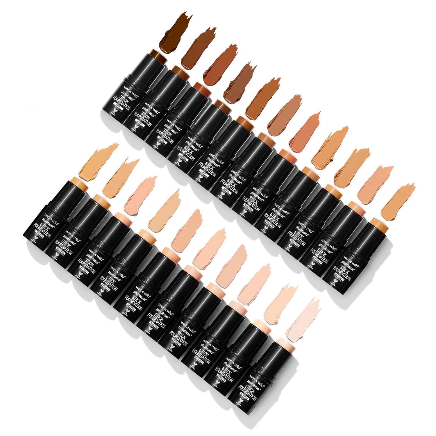 wet n wild Photo Focus Matte Foundation Stick Makeup, Shell Ivory | Vegan & Cruelty-Free(Cream Beige)