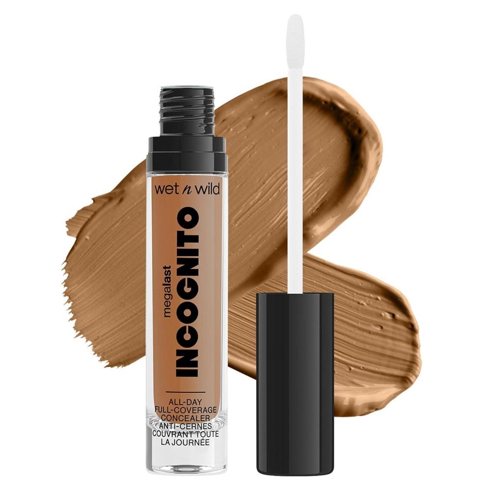 wet n wild Mega Last Incognito All-Day Full Coverage Liquid Matte Concealer Deep Sand, (1114055) (Pack of 2)(Tan Deep)