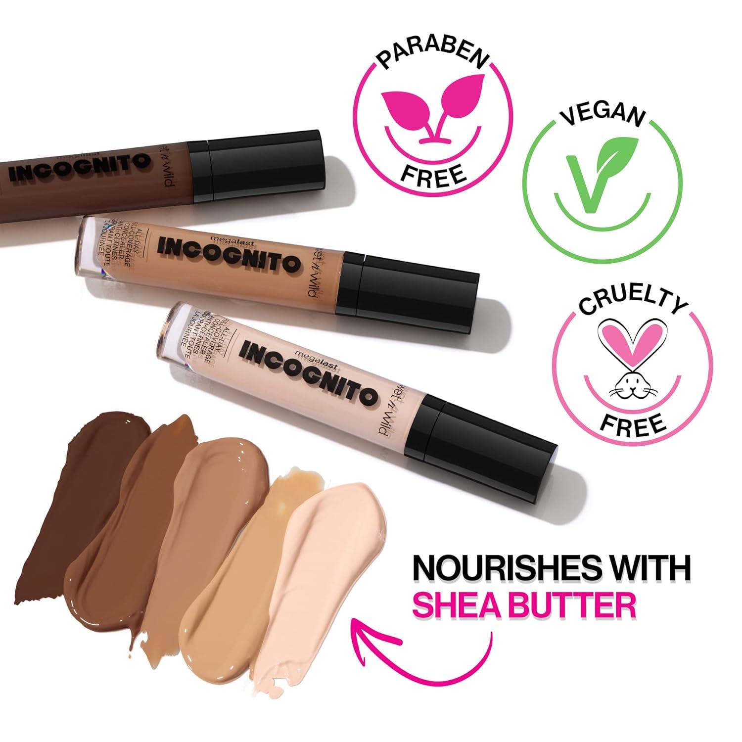 wet n wild Mega Last Incognito All-Day Full Coverage Liquid Matte Concealer Deep Sand, (1114055) (Pack of 2)(Tan Deep)