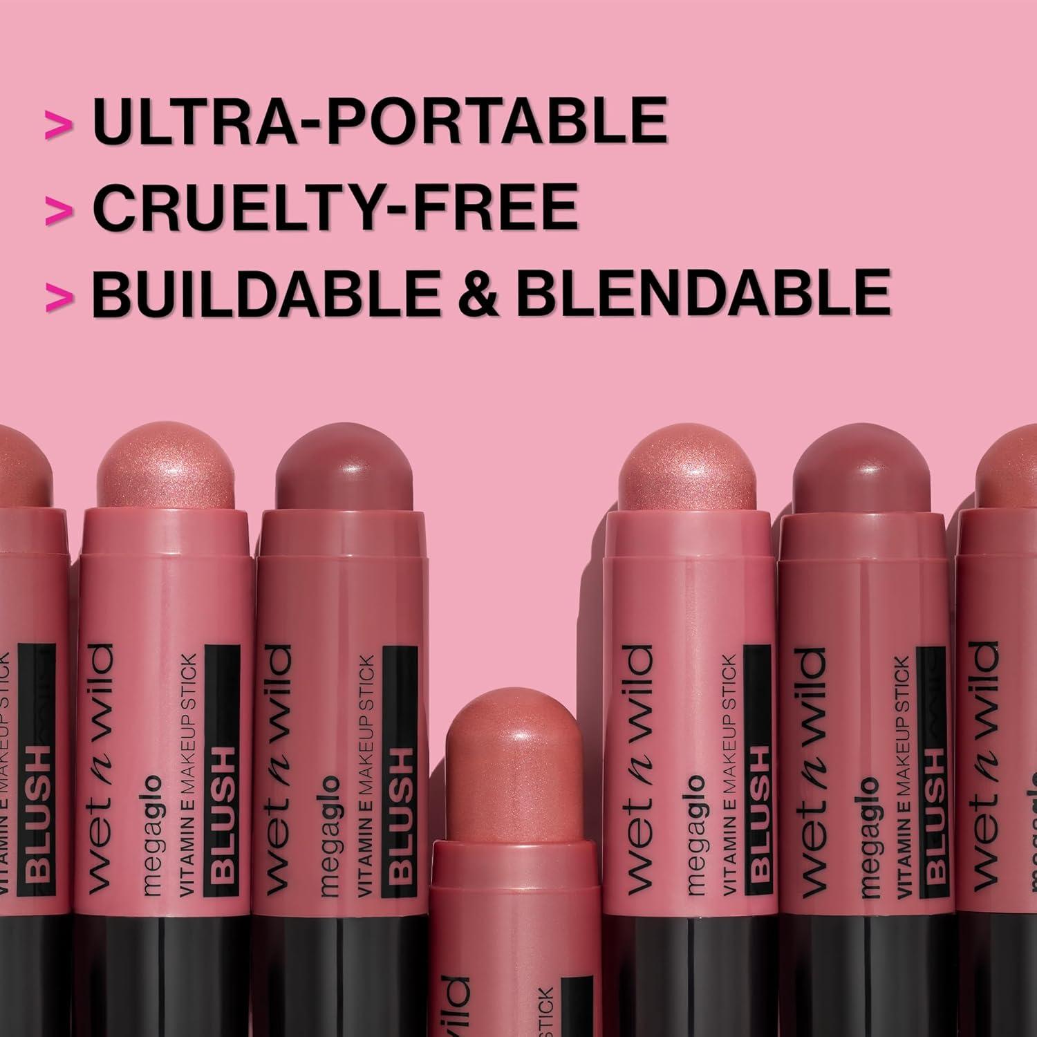 wet n wild MegaGlo Makeup Stick, Buildable Color, Versatile Use, Cruelty-Free & Vegan – Where’s Walnut(Dusty Pink)