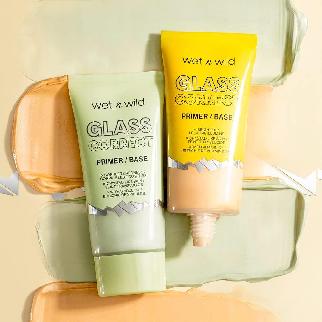 wet n wild Prime Focus Glass Skin Correct Primer Bright Crystal Finish, Green, 0.91 Fl Oz(Green)