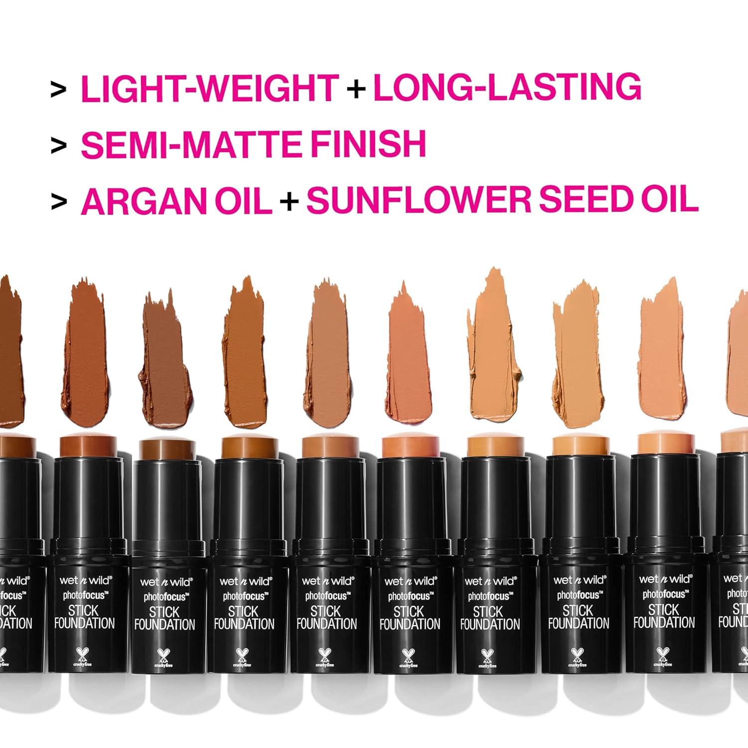 wet n wild Photo Focus Matte Foundation Stick Makeup, Shell Ivory | Vegan & Cruelty-Free(Classic Ivory)