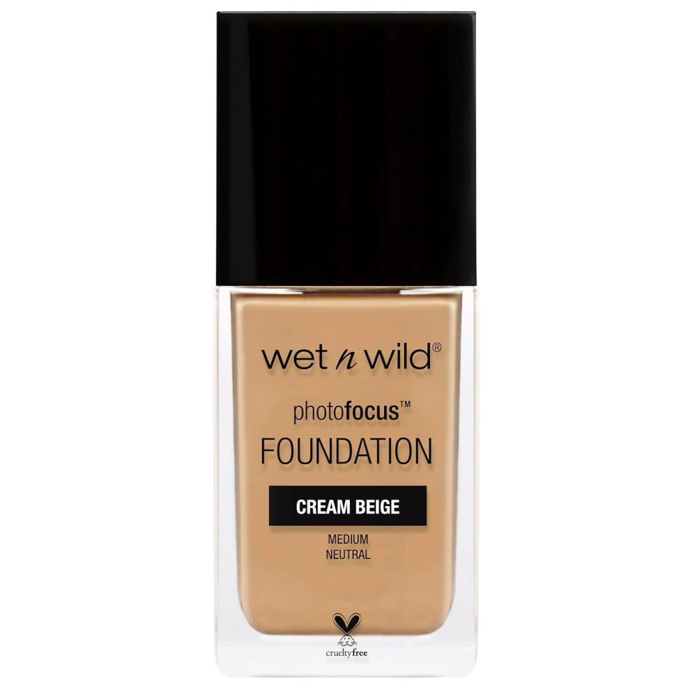 wet n wild Photo Focus Matte Liquid Foundation Golden Beige, Vegan & Cruelty-Free(Cream Beige)