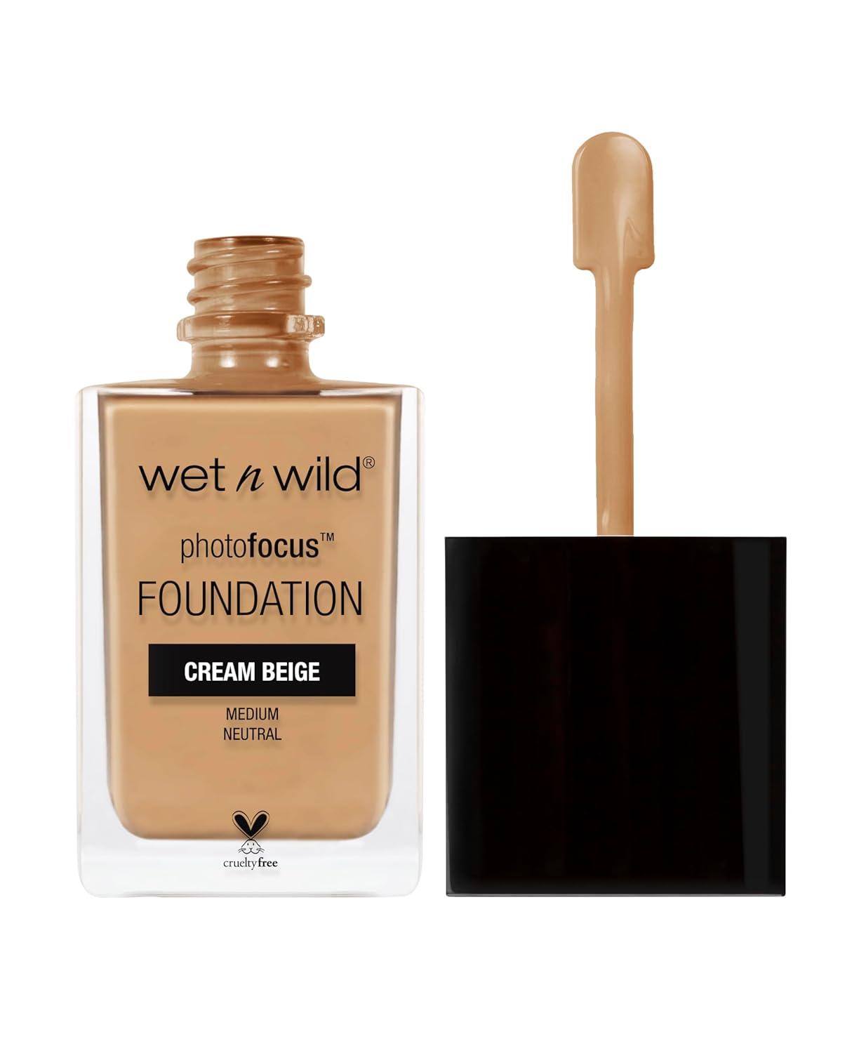wet n wild Photo Focus Matte Liquid Foundation Golden Beige, Vegan & Cruelty-Free(Cream Beige)