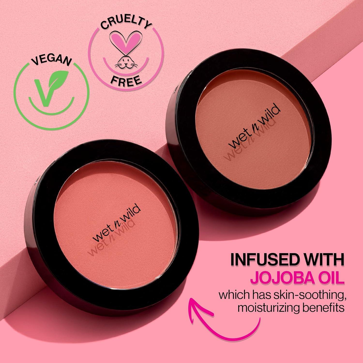 wet n wild Color Icon Blush, Effortless Matte Natural Sheer Glow & Seamless Blend, Luxuriously Infused Smooth Jojoba Oil, Cruelty-Free & Vegan – Pinch Me Pink(Blush Bed Of Roses)