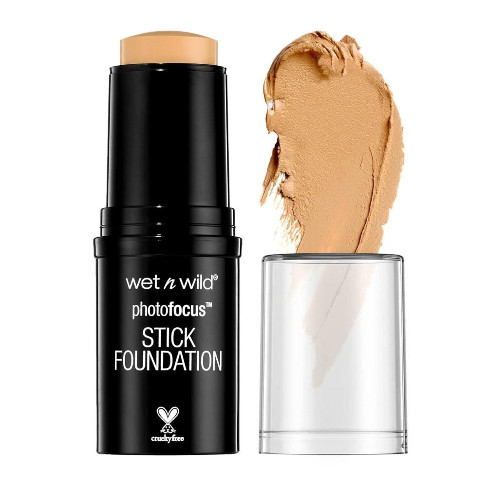 wet n wild Photo Focus Matte Foundation Stick Makeup, Shell Ivory | Vegan & Cruelty-Free(Vanilla Beige)