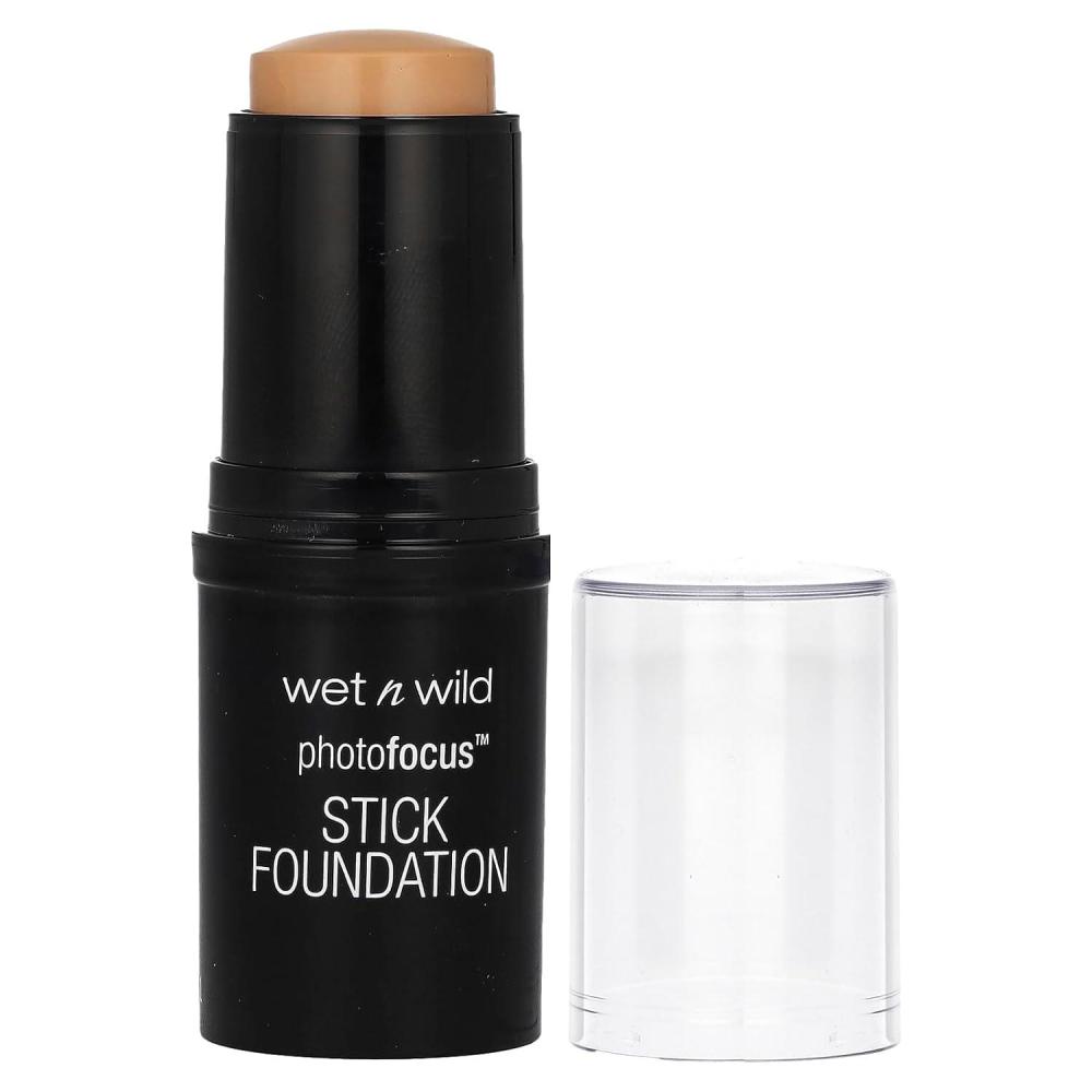 wet n wild Photo Focus Matte Foundation Stick Makeup, Shell Ivory | Vegan & Cruelty-Free(Classic Beige)