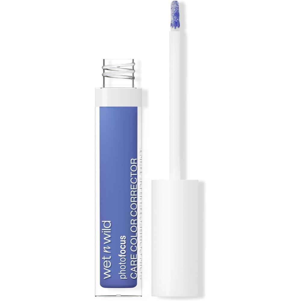 wet n wild Photo Focus Care Color Corrector, Tea Tree Extract-Infused, Seamlessly Buildable for All Skin Types, Lightweight Formula for Flawless Correction, Vegan & Cruelty-Free – Green(Blue)