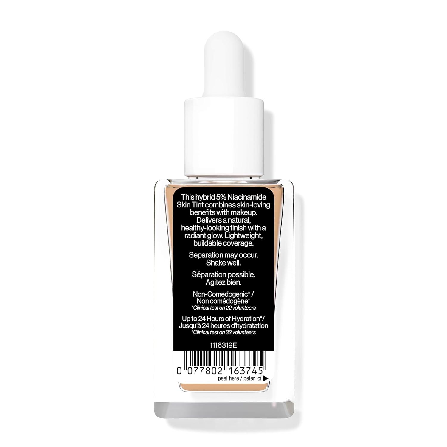 wet n wild Bare Focus Skin Tint, 5% Niacinamide Enriched, Buildable Sheer Lightweight Coverage, Natural Radiant Finish, Hyaluronic & Vitamin Hydration Boost, Cruelty-Free & Vegan – Fair Beige(Cream Beige)