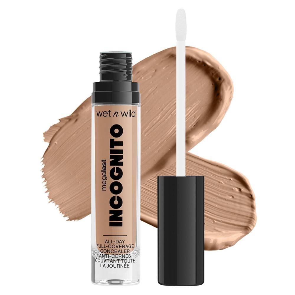 wet n wild Mega Last Incognito All-Day Full Coverage Liquid Matte Concealer Deep Sand, (1114055) (Pack of 2)(Medium Golden)