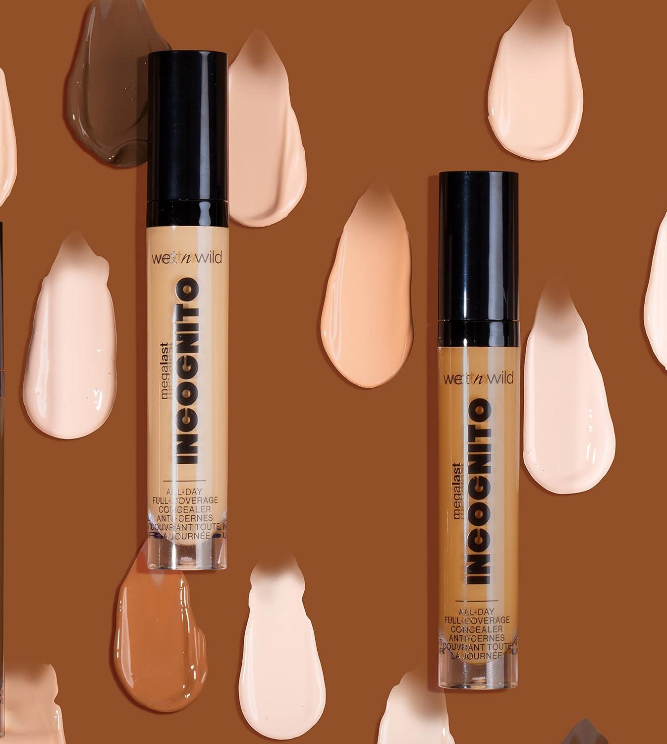wet n wild Mega Last Incognito All-Day Full Coverage Liquid Matte Concealer Deep Sand, (1114055) (Pack of 2)(Light Medium)