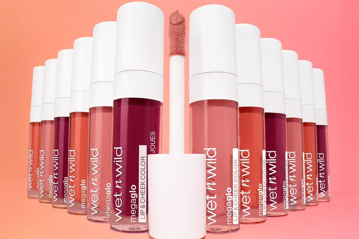 wet n wild Mega Glo Lip & Cheek Color, Creamy Coral Stain, Buildable Multi-Use Soft Matte Finish, Vegan & Cruelty-Free – Coral Dream(Berry True)