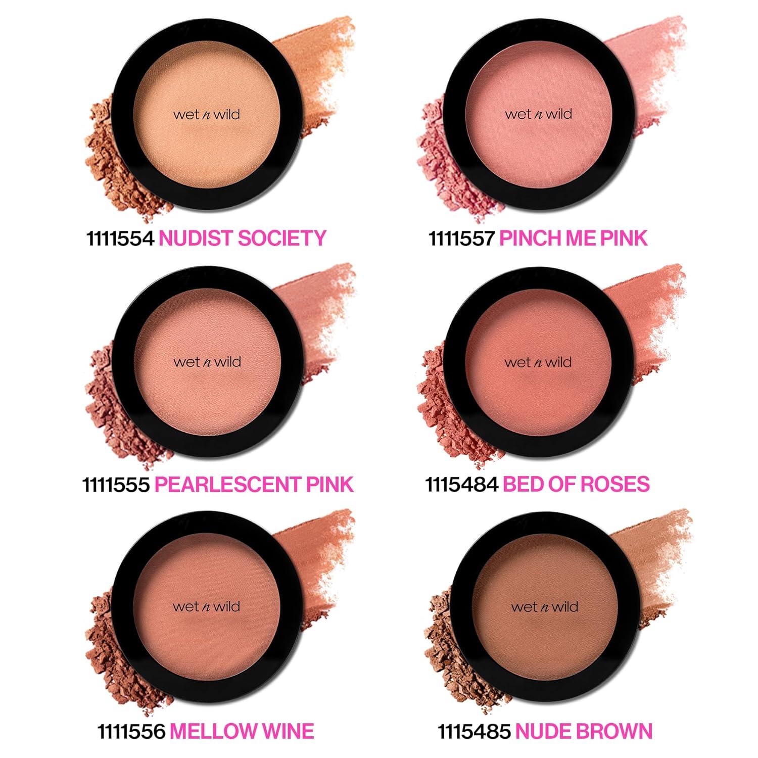wet n wild Color Icon Blush, Effortless Matte Natural Sheer Glow & Seamless Blend, Luxuriously Infused Smooth Jojoba Oil, Cruelty-Free & Vegan – Pinch Me Pink(Blushnaked Brown)